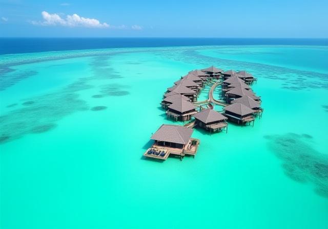 Villas sobre el agua en Maldivas