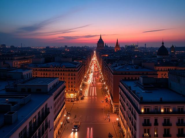 Vistas de Madrid desde un rooftop
