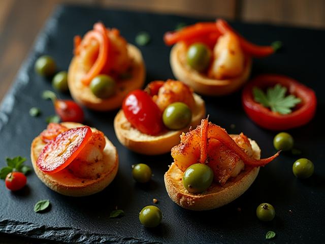 Selección de pintxos gourmet en San Sebastián