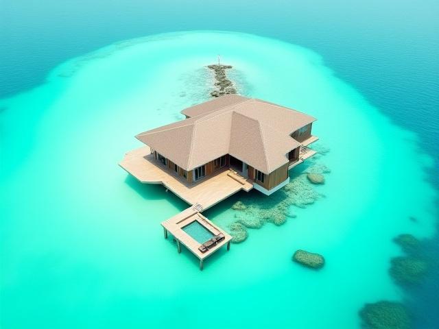 Villa sobre el agua en Maldivas