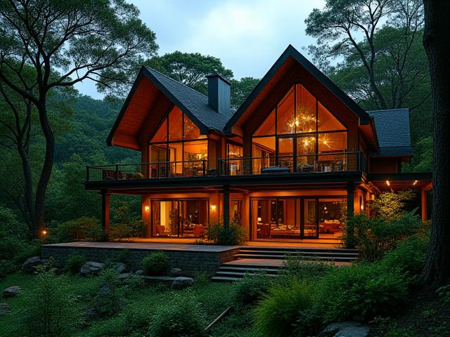 Ecolodge en la selva de Costa Rica rodeado de vegetación exuberante